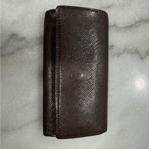 Burberry Men's Brown Leather Key Holder Wallet - Classic Organizer